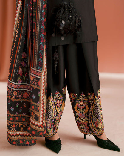 Faiza Saqlain | Roim Silk Edit | Lulia - Luxury Dress - available at Maria Faisal in UK and USA.