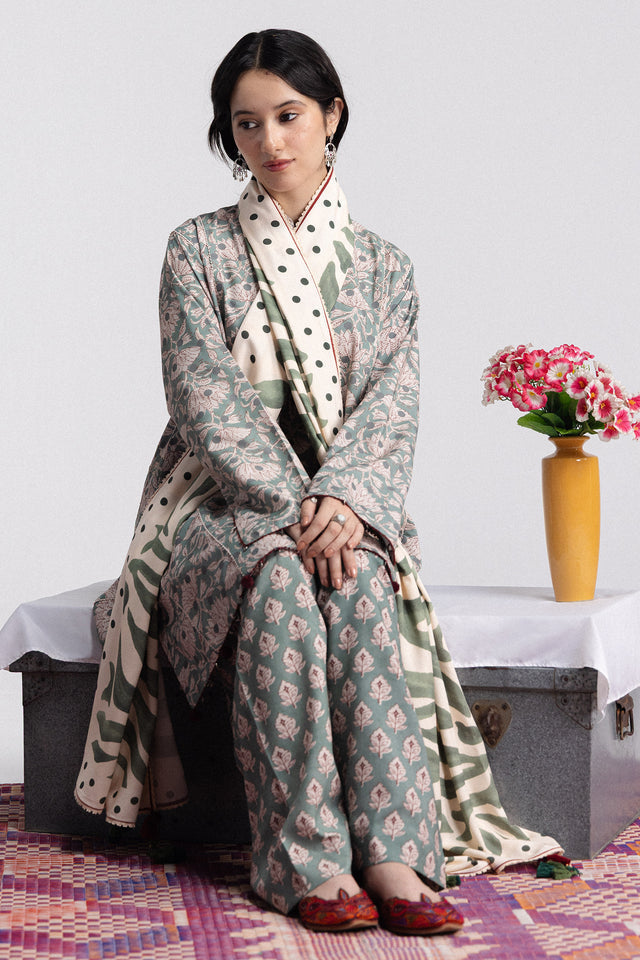 Zara ShahJahan | Coco Prints Winter 26 | Elowen-7A - Luxury Dress - available at Maria Faisal in UK and USA.