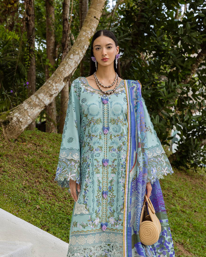 Esmel | Mon Tresor Luxe Lawn 26 | Memento Vivere - Luxury Dress - available at Maria Faisal in UK and USA.