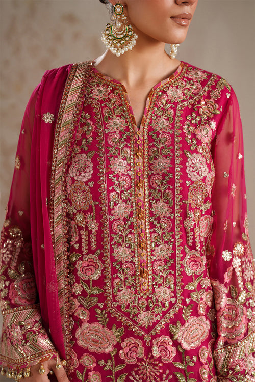 Baroque | Formals Collection | EMBROIDERED CHIFFON UF-4363 - Formal Dress - available at Maria Faisal in UK and USA.