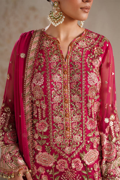 Baroque | Formals Collection | EMBROIDERED CHIFFON UF-4363 - Formal Dress - available at Maria Faisal in UK and USA.