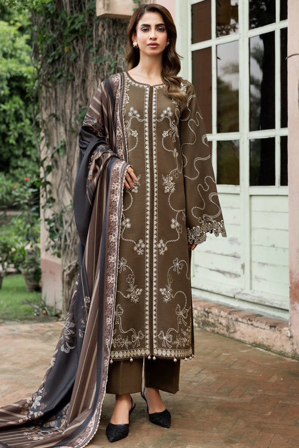 Farasha | Eminence Khaddar 25 | Stonepetal - Casual Dress - available at Maria Faisal in UK and USA.