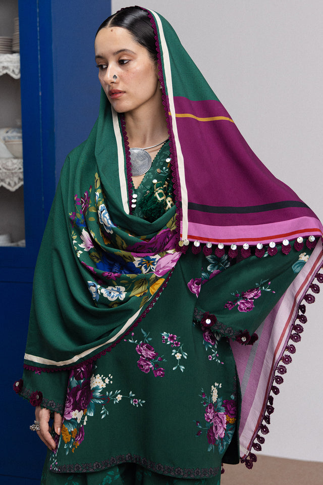 Zara ShahJahan | Coco Prints Winter 26 | Katya-9B - Luxury Dress - available at Maria Faisal in UK and USA.