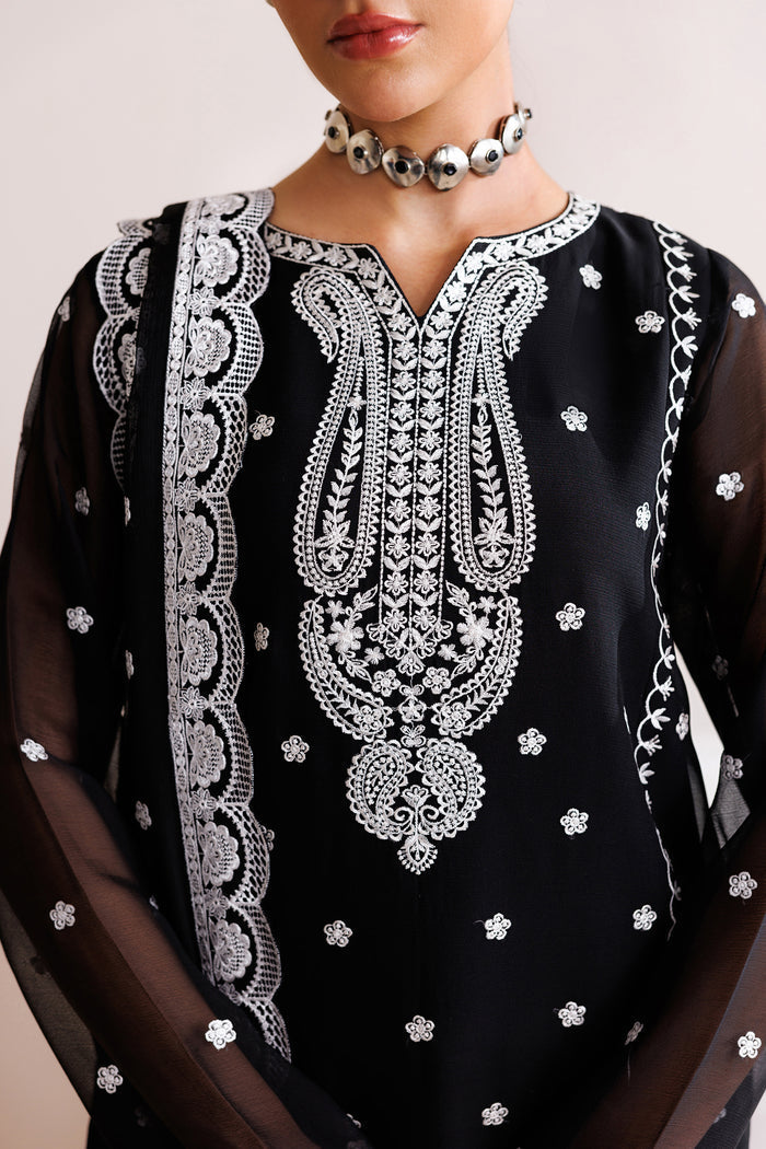 Farasha | Chiffon Threads 26 | Dark Mirage - Formal Dress - available at Maria Faisal in UK and USA.