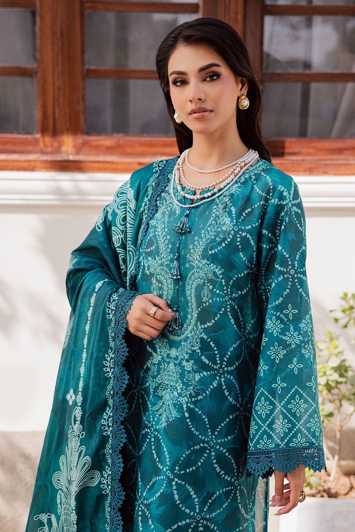 Nureh | Rania Prints | NR-04 - Casual Dress - available at Maria Faisal in UK and USA.