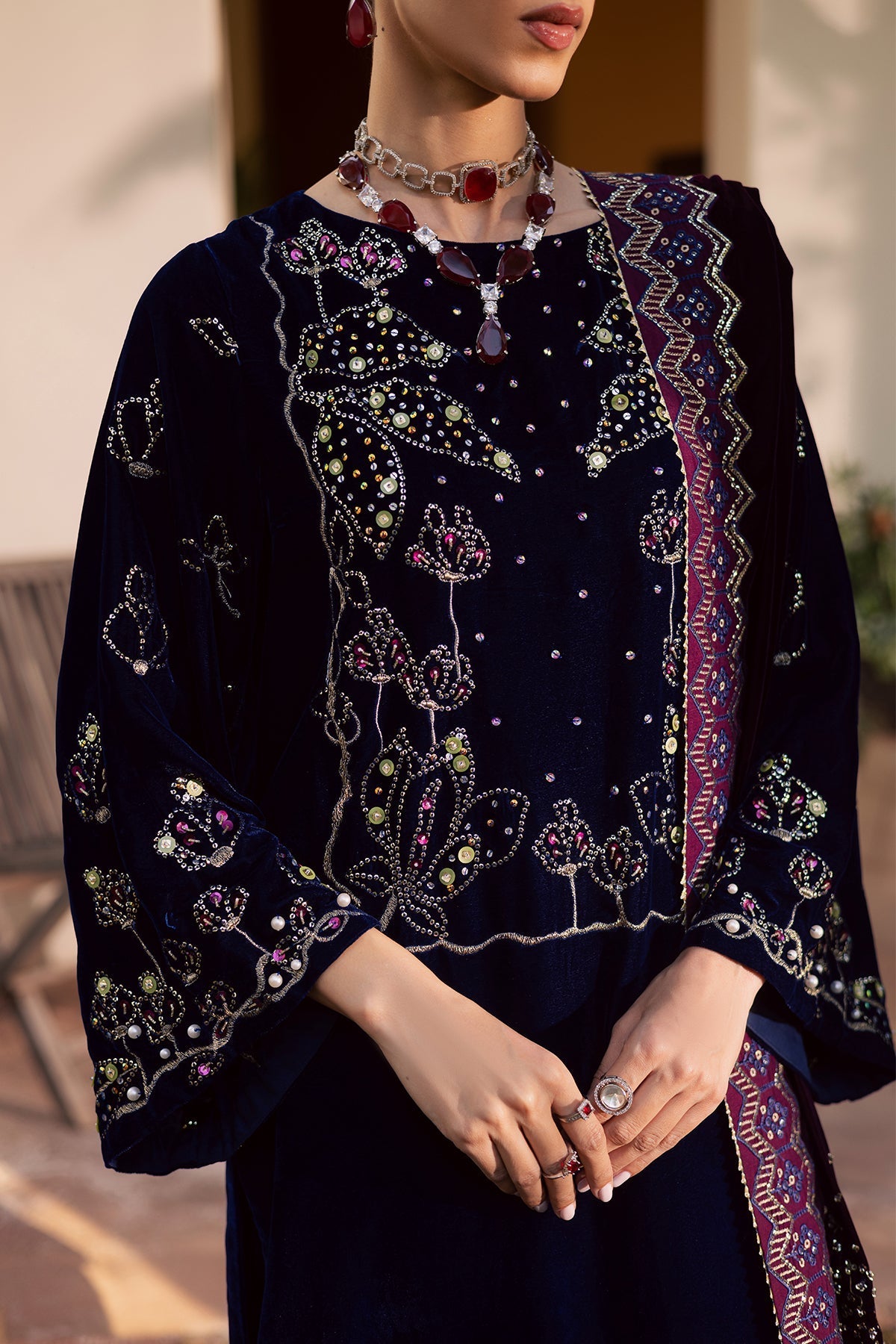 NW-116 – authentic Pakistani dress from the Maya Velvet collection for women in the UK