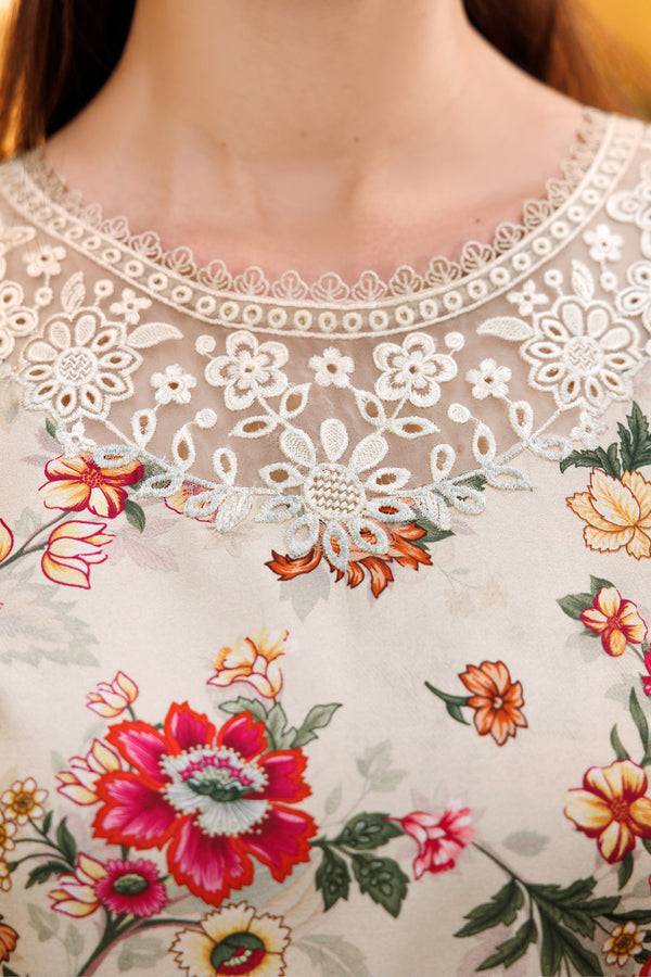 Farasha | Printed Essentials | Ivory Dusk by Maria Faisal - Registered Vendor of : Farasha - type : Ladies Clothes - 100% original wedding dresses