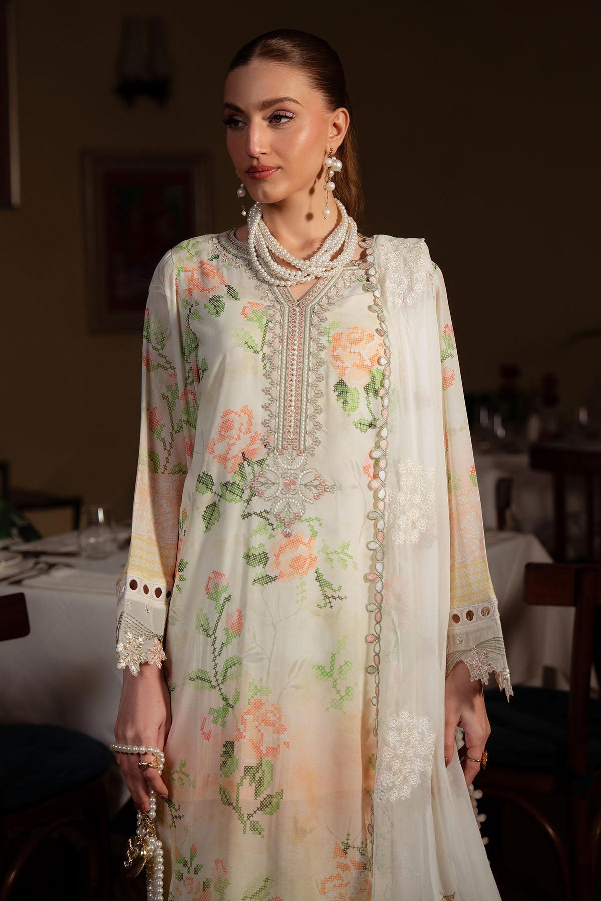 Nureh | Swiss Lawn | NS-163 - Luxury Dress - available at Maria Faisal in UK and USA.