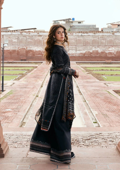 Kahf Premium | Prints Collection 26 | KPS-5A GUL-E-SIYAH - Luxury Dress - available at Maria Faisal in UK and USA.