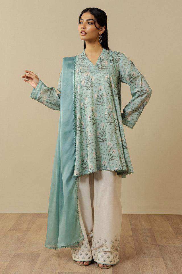 Zara Shahjahan | Coco Prints 26 | ANTHEA-9B - Casual Dress - available at Maria Faisal in UK and USA.
