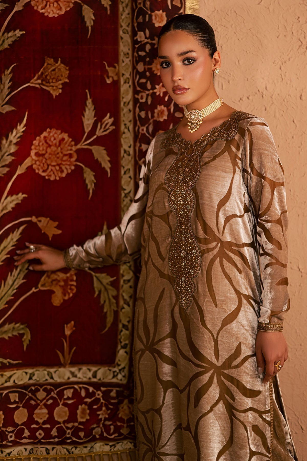 NU2-191 – authentic Pakistani dress from the Ballerina Winter 25 collection for women in the UK