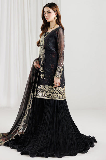 Farasha | Formals 26 | Raven Noir - Formal Dress - available at Maria Faisal in UK and USA.