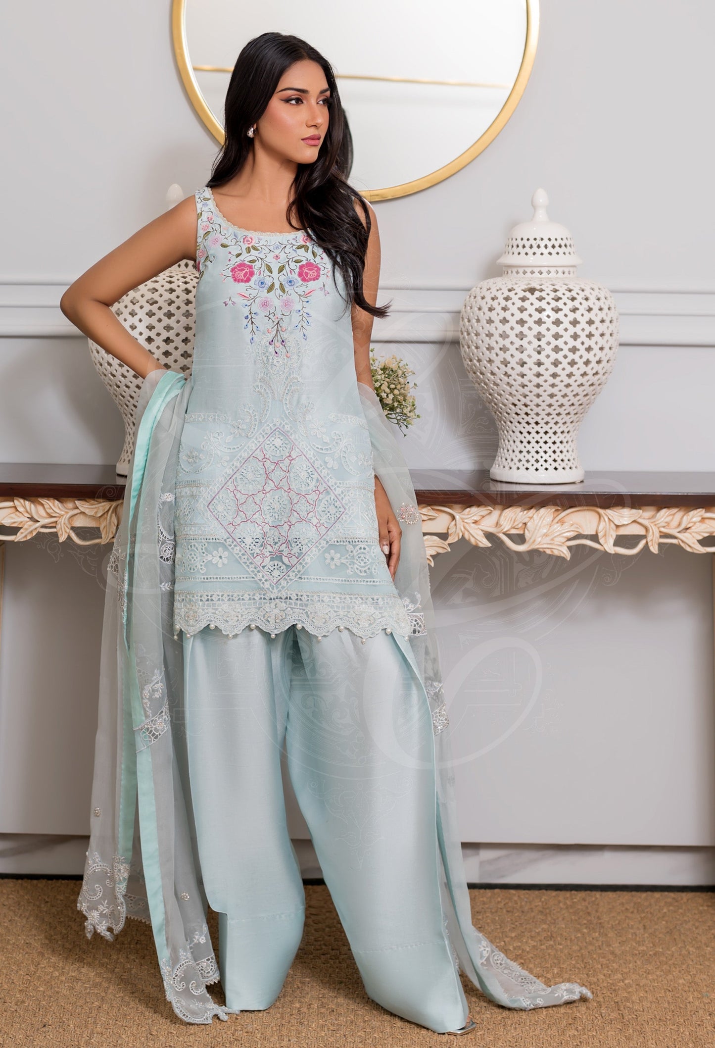 Layla Chatoor | Pret A Porter | LC-40 - Luxury Dress - available at Maria Faisal in UK and USA.