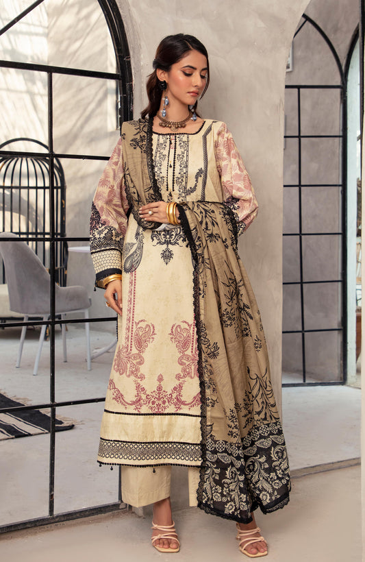 Alzohaib | Digital Printed Cambric | Colors Digital Cambric 3 Piece-CDC-2-25-05 - Ladies Clothes - Maria Faisal