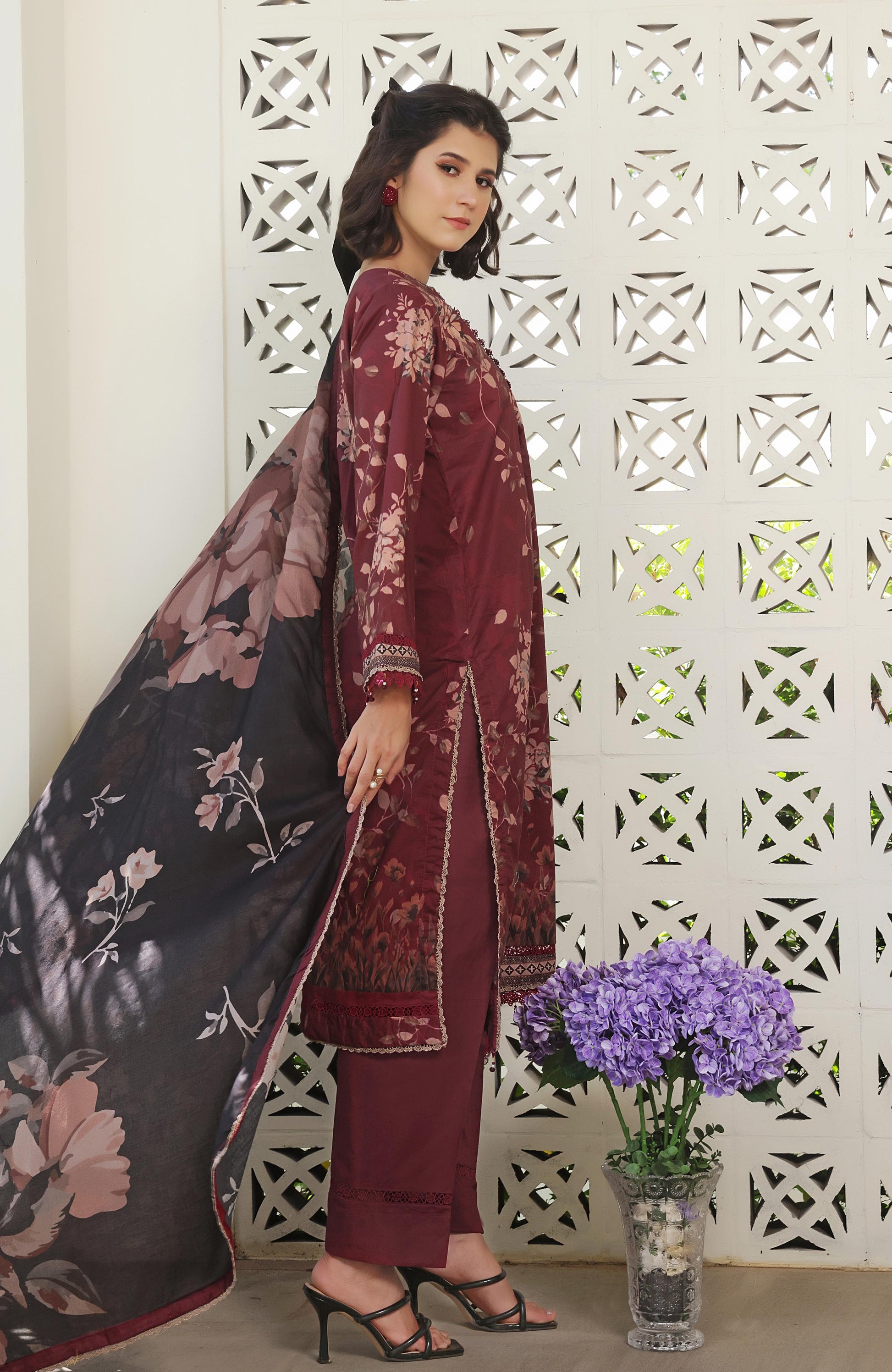 Alzohaib | Digital Printed Cambric | Colors Digital Cambric 3 Piece-CDC-25-05 - Ladies Clothes - Maria Faisal