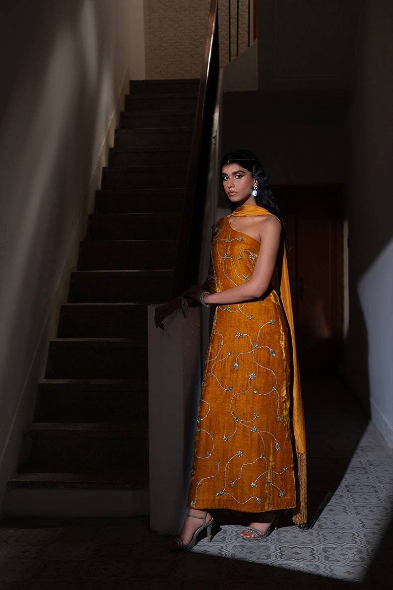 Caia | Luxury Velvet Edit 25 | Amber by Maria Faisal - Registered Vendor of : Caia - type : Ladies Clothes - 100% original wedding dresses