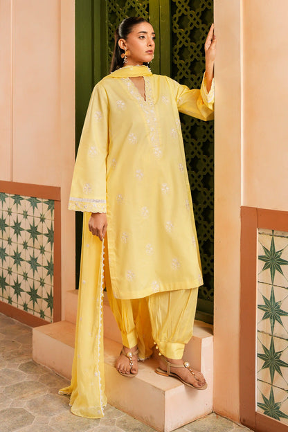 Marjjan | Leya Collection | MBL-100 (YELLOW) - Luxury Dress - available at Maria Faisal in UK and USA.