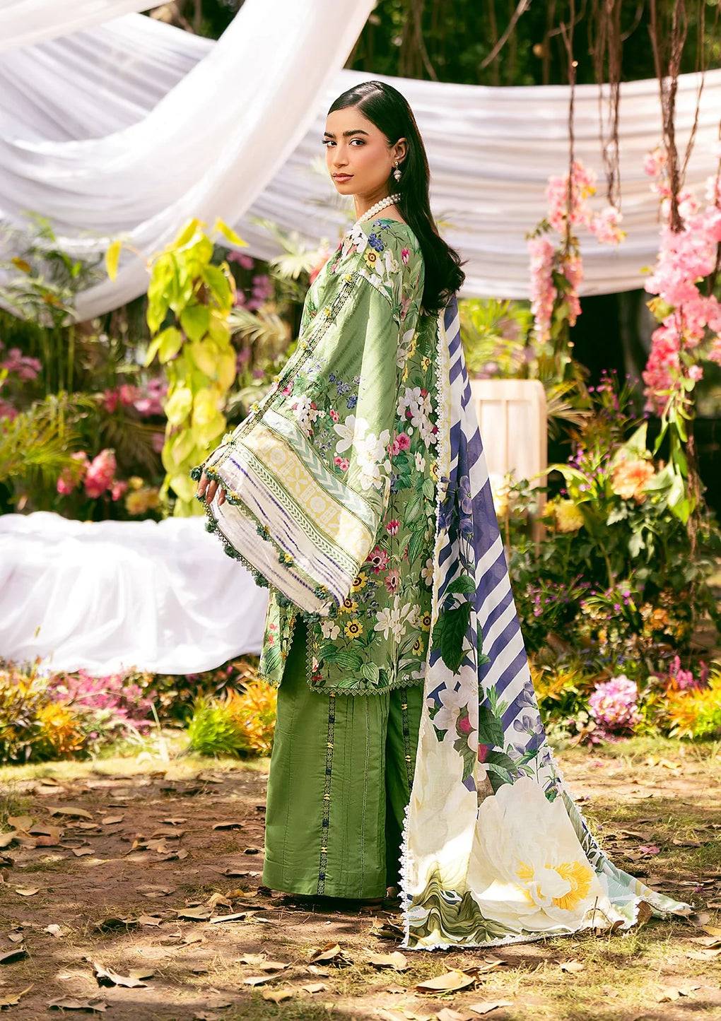 Elaf Premium | Prints 25 | EPS-1B GREEN EDEN by Maria Faisal - Registered Vendor of : Elaf Premium - type : Ladies Clothes - 100% original wedding dresses