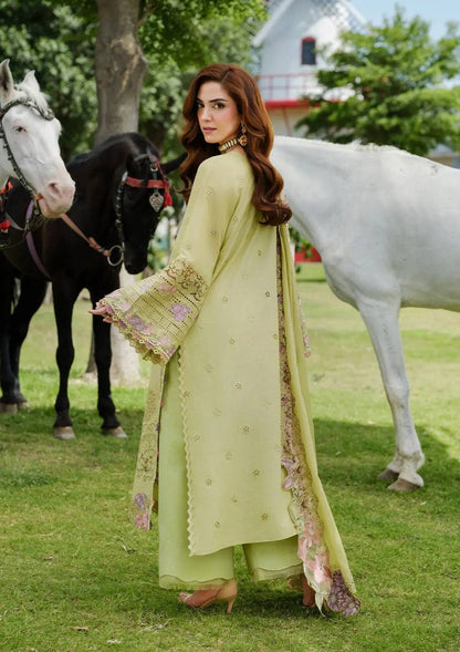 Elaf Premium | Luxury Lawn 25 | ELH-1A PISTACIA by Maria Faisal - Registered Vendor of : Elaf Premium - type : Ladies Clothes - 100% original wedding dresses
