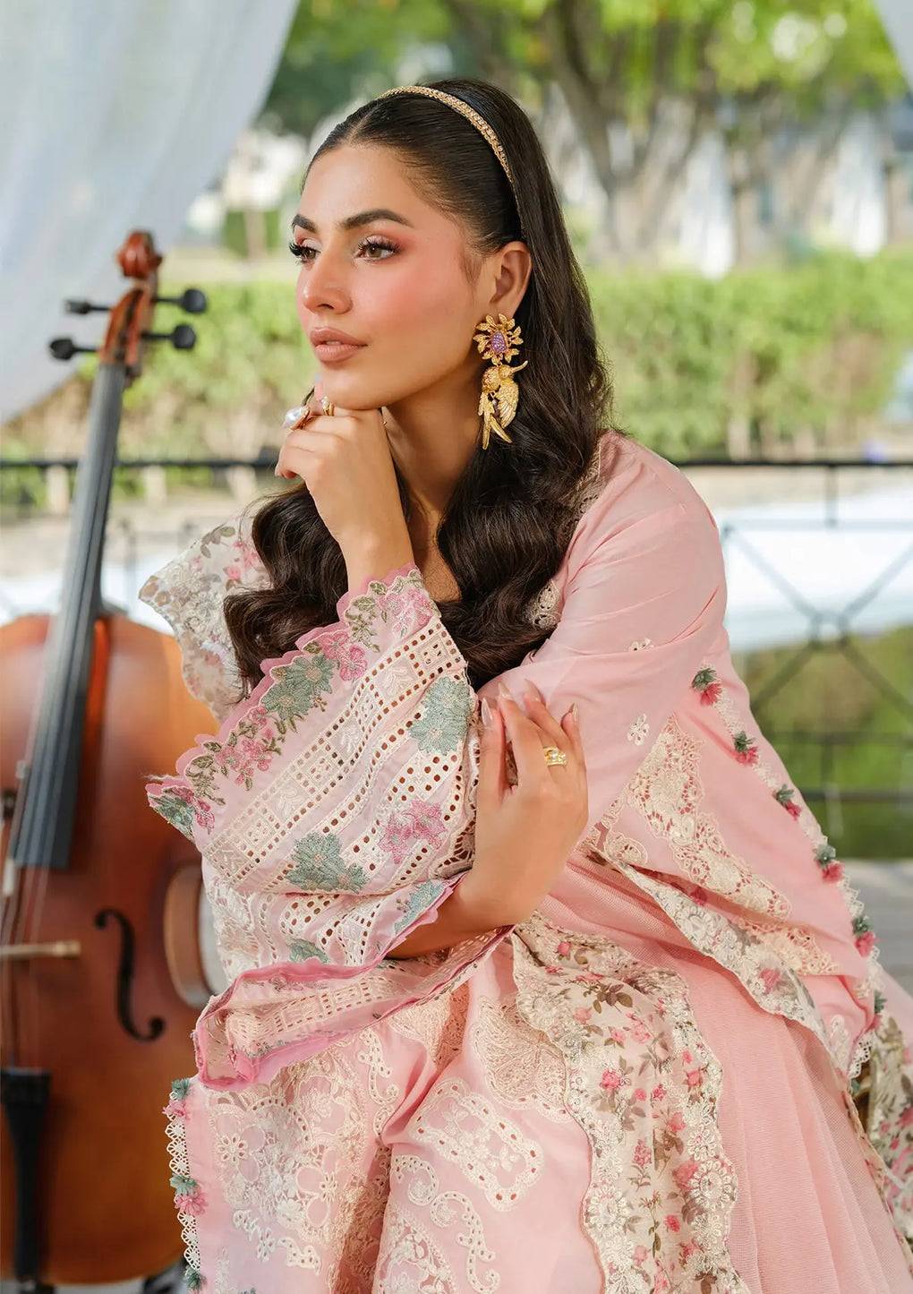 Elaf Premium | Luxury Lawn 25 | ELH-1B SOPHIA by Maria Faisal - Registered Vendor of : Elaf Premium - type : Ladies Clothes - 100% original wedding dresses