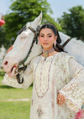 Elaf Premium | Luxury Lawn 25 | ELH-7A WHITE EMPRESS by Maria Faisal - Registered Vendor of : Elaf Premium - type : Ladies Clothes - 100% original wedding dresses