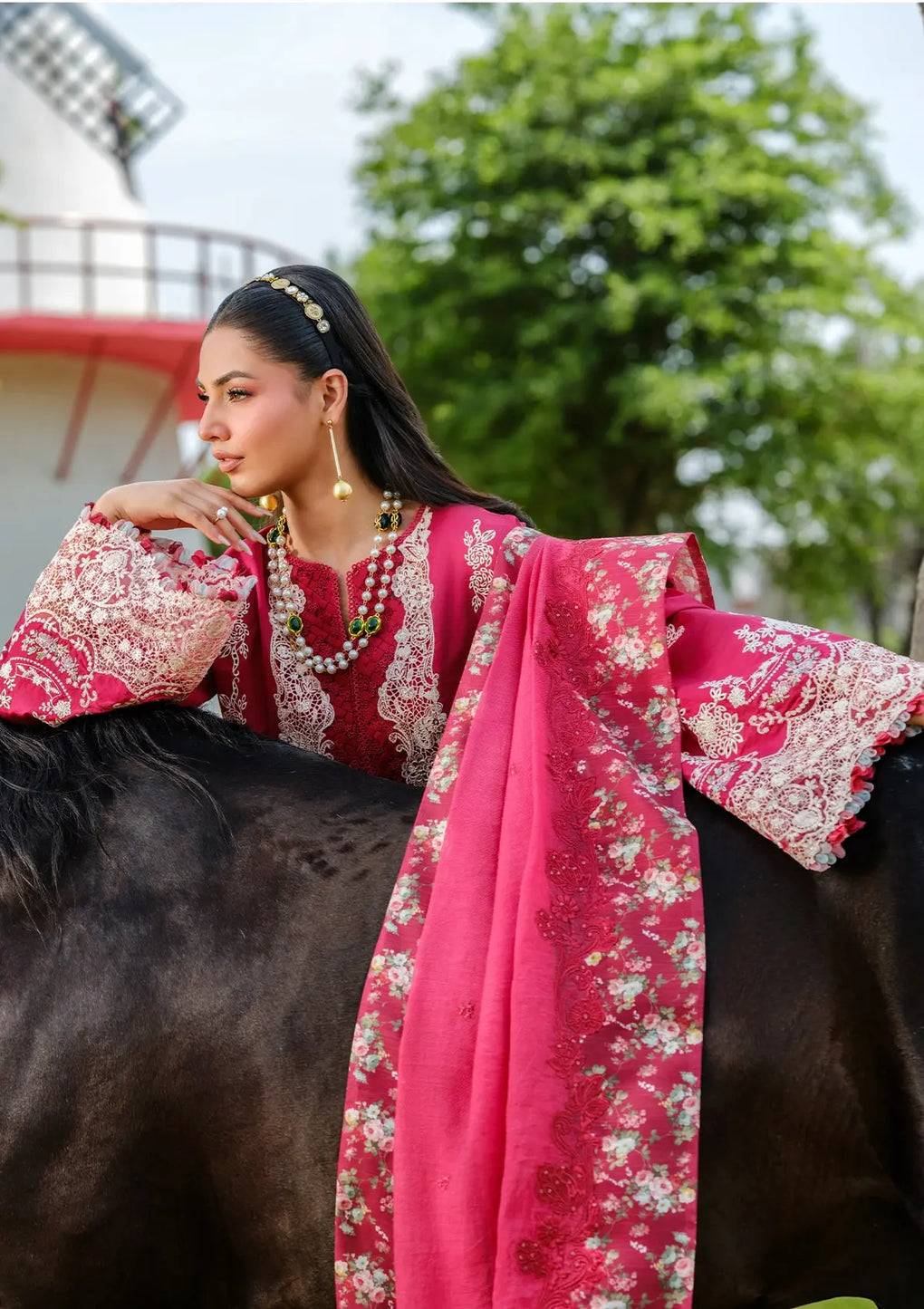 Elaf Premium | Luxury Lawn 25 | ELH-6B JULIET by Maria Faisal - Registered Vendor of : Elaf Premium - type : Ladies Clothes - 100% original wedding dresses