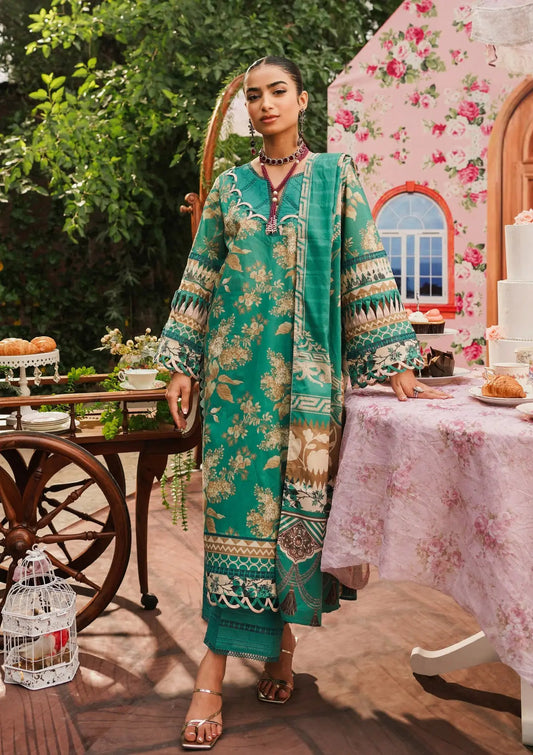 Elaf Premium | Printed Collection 24 | EEP-04B - Chic Teal - Waniyas
