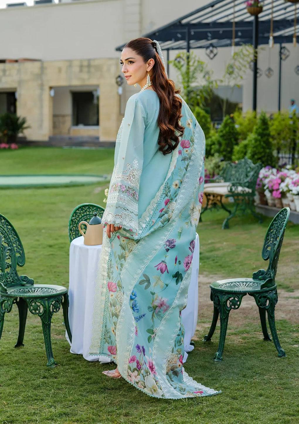 Elaf Premium | Luxury Lawn 25 | ELH-2B ZOYA by Maria Faisal - Registered Vendor of : Elaf Premium - type : Ladies Clothes - 100% original wedding dresses
