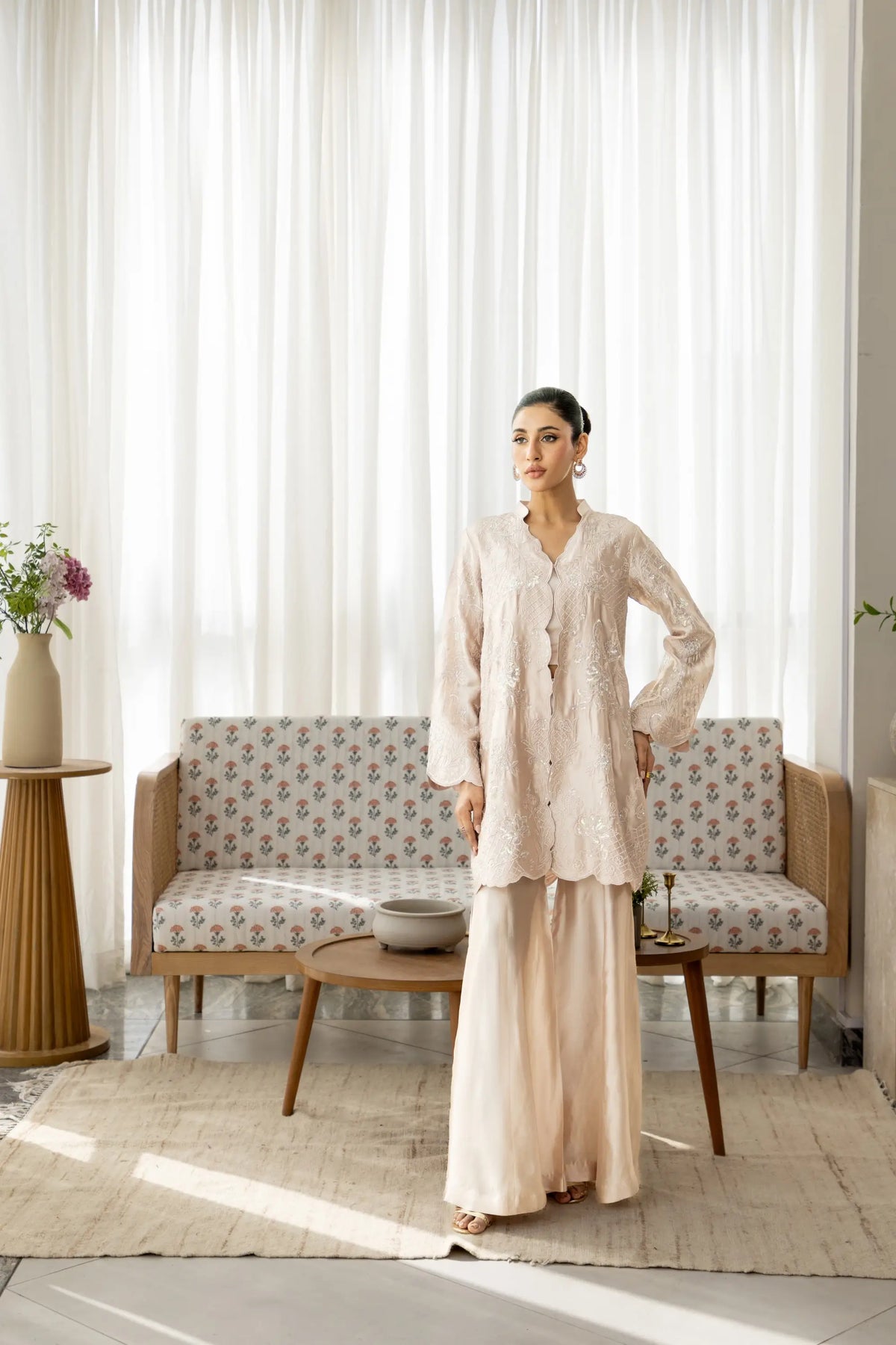 Wahaj M Khan | Sanam Luxe | Onion Pink Sanam JS - Luxury Dress - available at Maria Faisal in UK and USA.