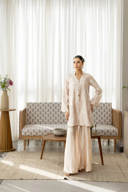 Wahaj M Khan | Sanam Luxe | Onion Pink Sanam JS - Luxury Dress - available at Maria Faisal in UK and USA.