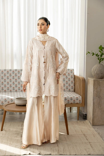 Wahaj M Khan | Sanam Luxe | Onion Pink Sanam JS - Luxury Dress - available at Maria Faisal in UK and USA.