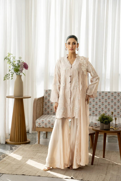 Wahaj M Khan | Sanam Luxe | Onion Pink Sanam JS - Luxury Dress - available at Maria Faisal in UK and USA.