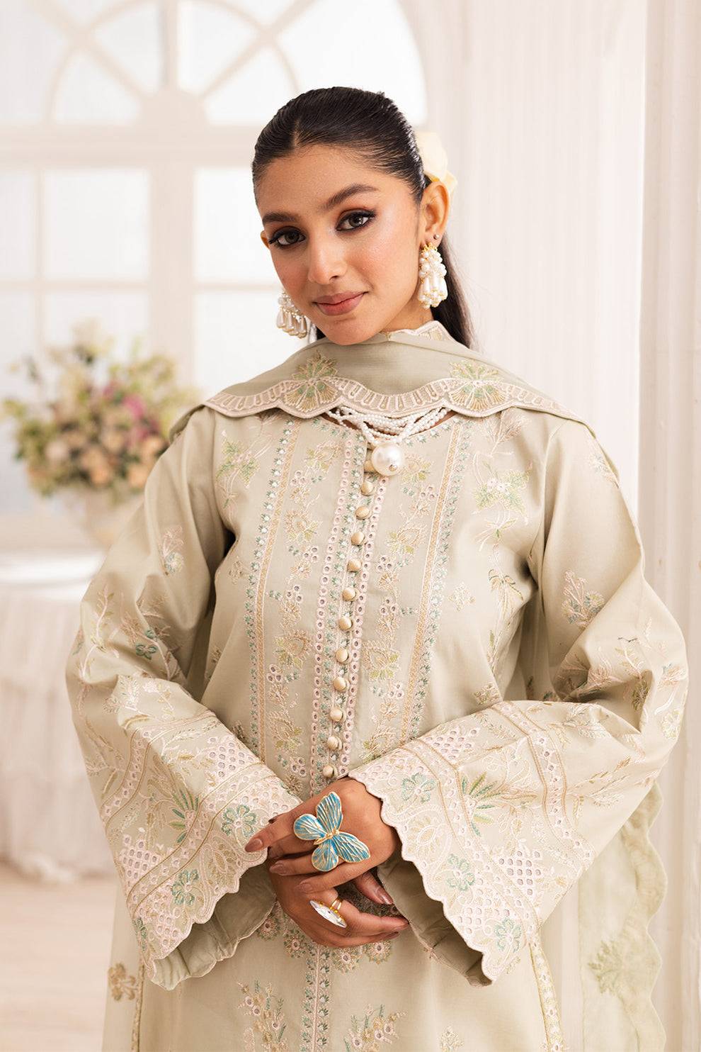 Maryum N Maria | Mira Luxury Lawn | ESMAT - FS50099 by Maria Faisal - Registered Vendor of : Maryum N Maria - type : Ladies Clothes - 100% original wedding dresses