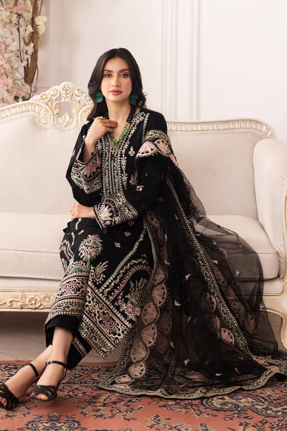 Maryum N Maria | Mira Luxury Lawn | SARA - FS50103 by Maria Faisal - Registered Vendor of : Maryum N Maria - type : Ladies Clothes - 100% original wedding dresses