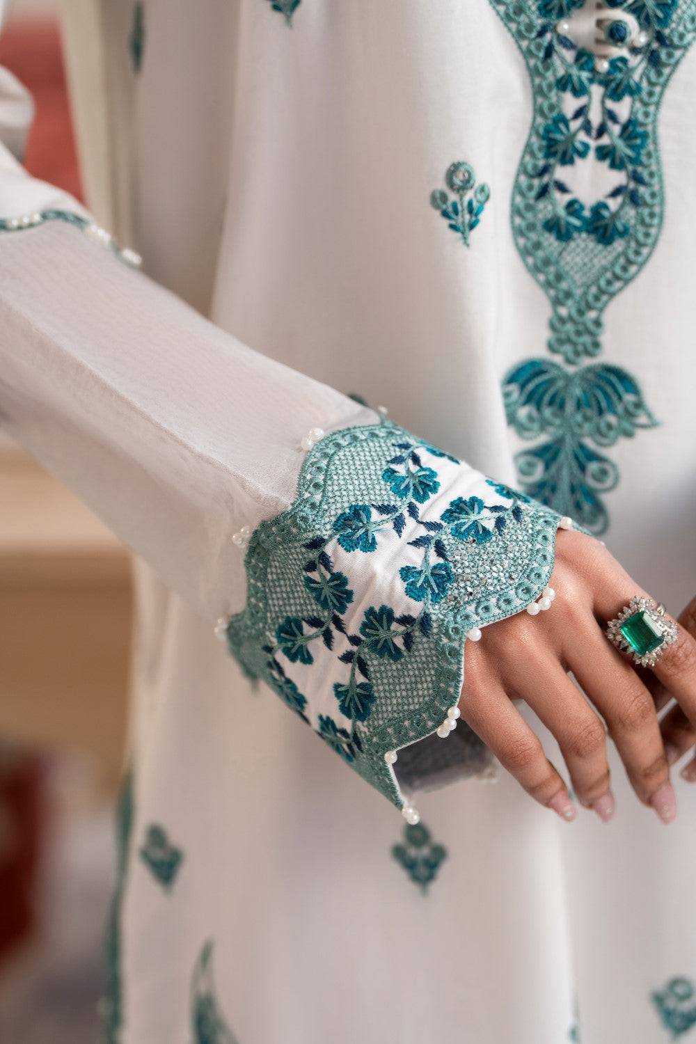 Maryum N Maria | Luxury Lawn 25 | ATOCHA - MS50107 by Maria Faisal - Registered Vendor of : Maryum N Maria - type : Ladies Clothes - 100% original wedding dresses