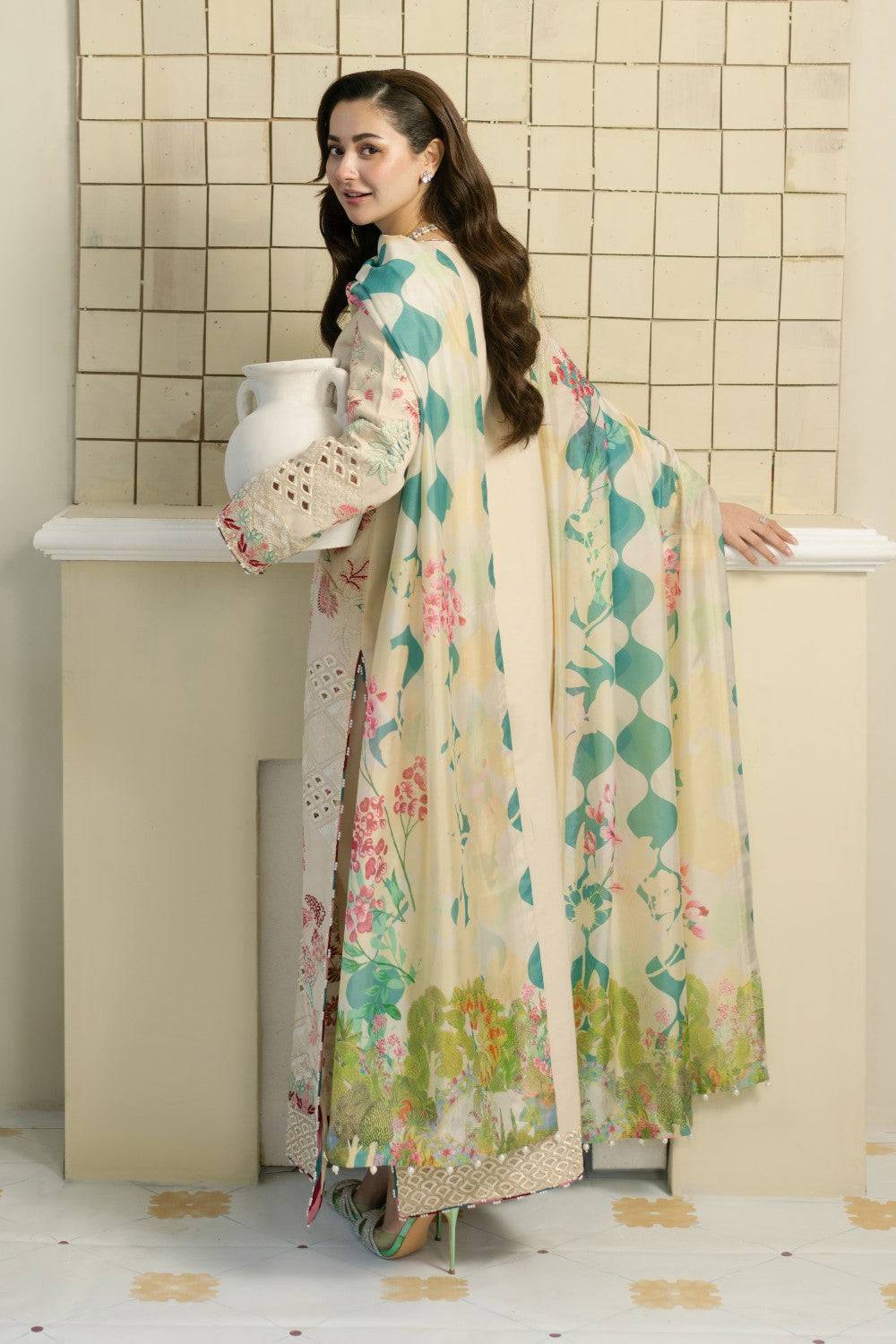 Maryum N Maria | Luxury Lawn 25 | AEISHA - MS50109 by Maria Faisal - Registered Vendor of : Maryum N Maria - type : Ladies Clothes - 100% original wedding dresses