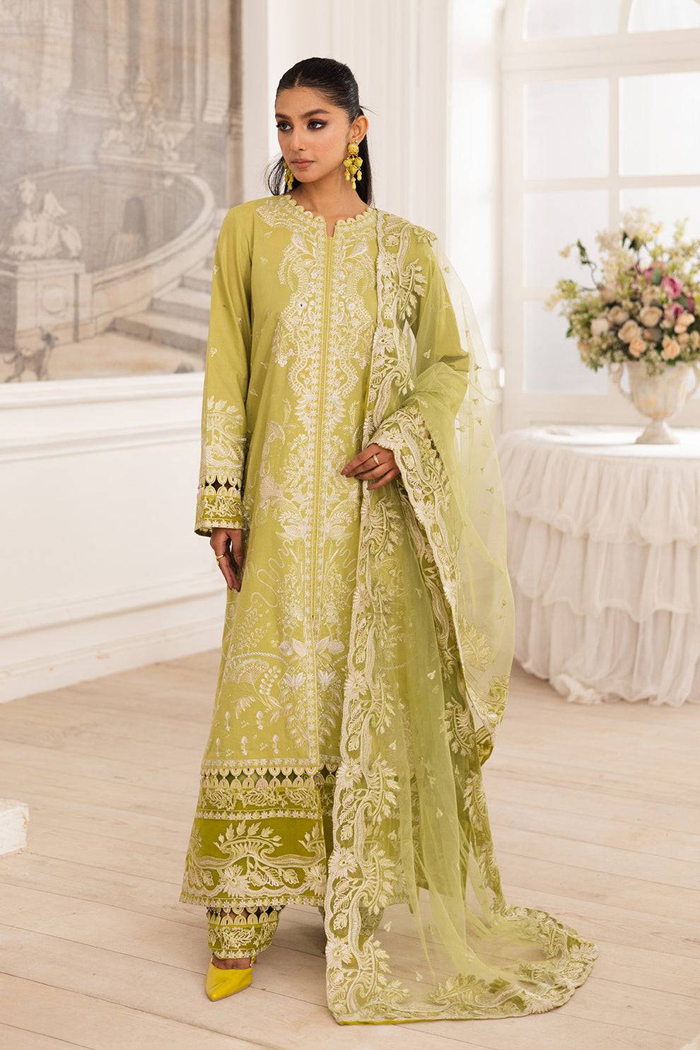 Maryum N Maria | Mira Luxury Lawn | MOZHDEH - FS50115 by Maria Faisal - Registered Vendor of : Maryum N Maria - type : Ladies Clothes - 100% original wedding dresses