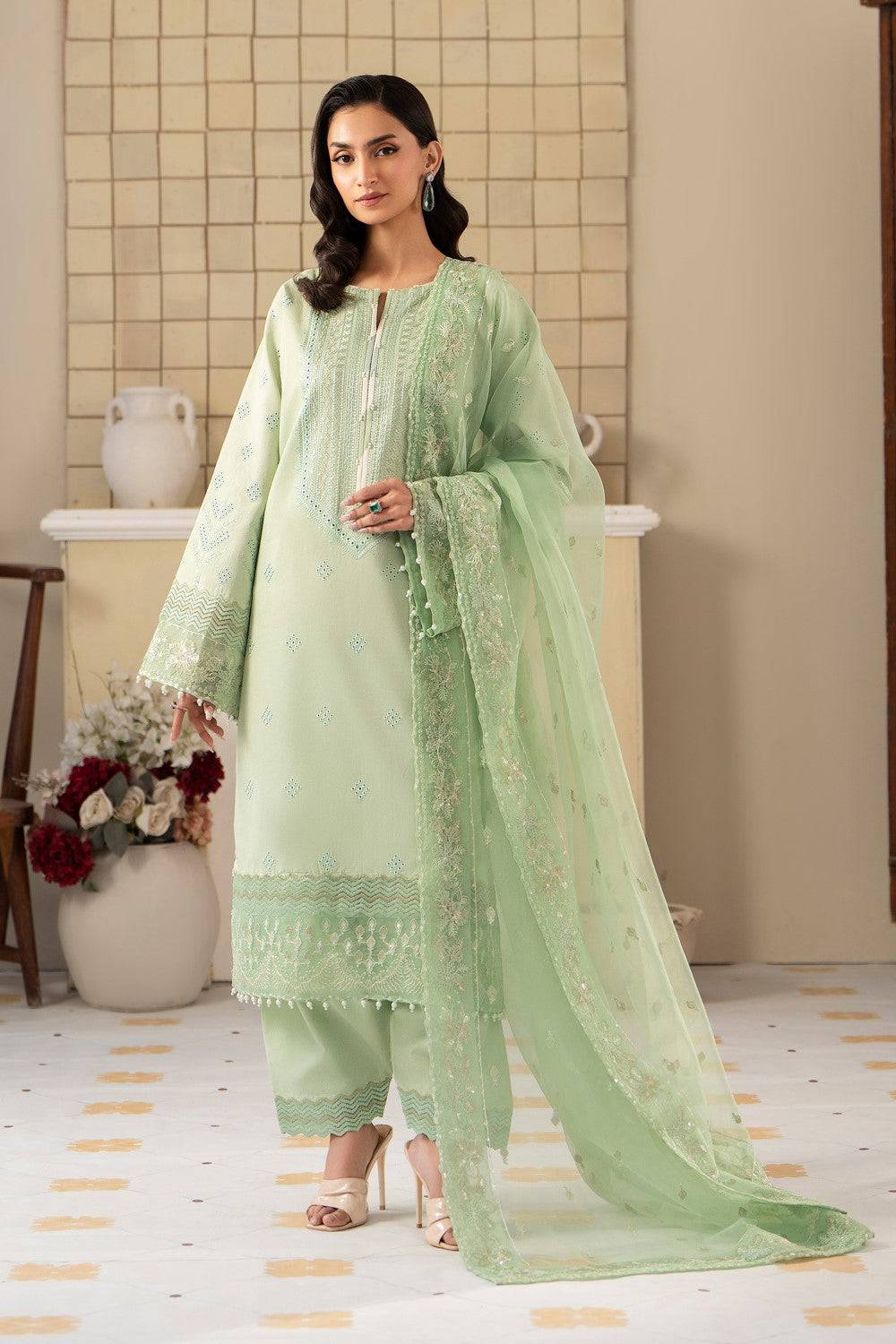 Maryum N Maria | Luxury Lawn 25 | AZAL - MS50116 by Maria Faisal - Registered Vendor of : Maryum N Maria - type : Ladies Clothes - 100% original wedding dresses