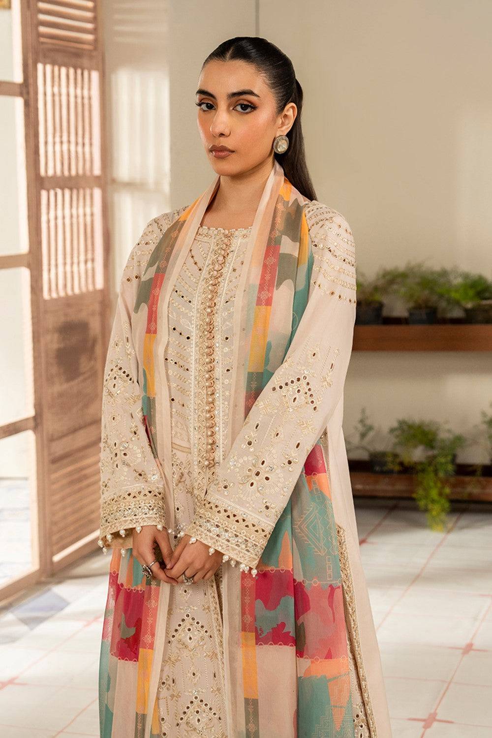 Maryum N Maria | Luxury Lawn 25 | ABIA - MS50120 by Maria Faisal - Registered Vendor of : Maryum N Maria - type : Ladies Clothes - 100% original wedding dresses