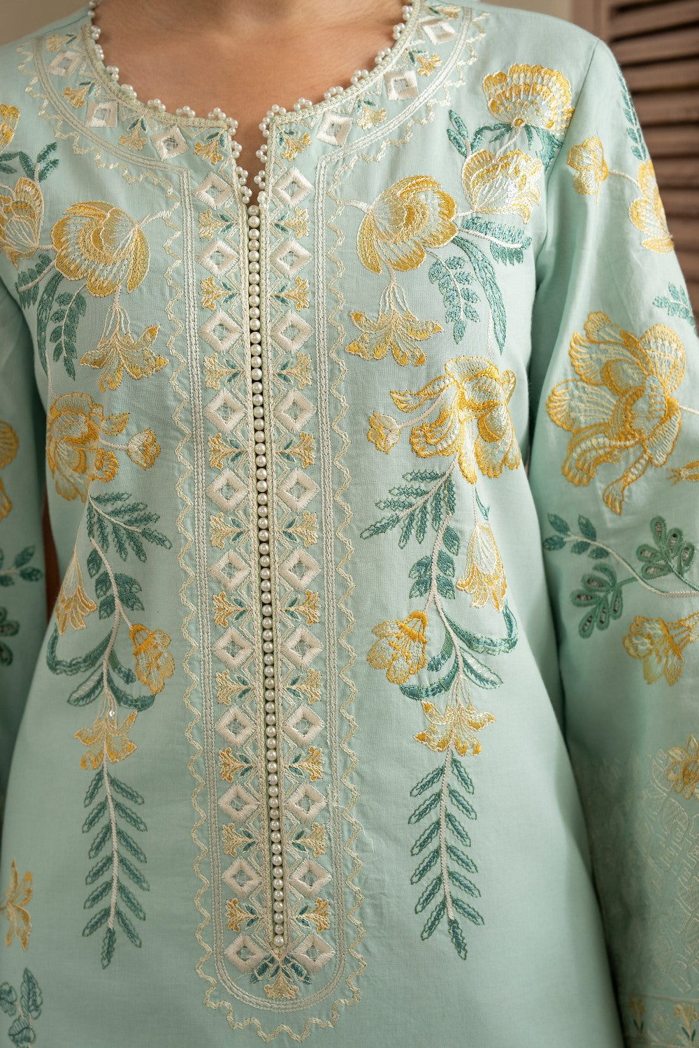 Maryum N Maria | Luxury Lawn 25 | ALAIA - MS50122 by Maria Faisal - Registered Vendor of : Maryum N Maria - type : Ladies Clothes - 100% original wedding dresses