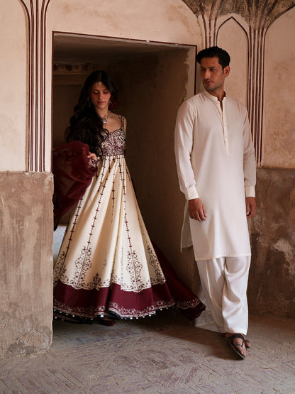 Bin Ilyas | Mausam Summer 26 | 501 - Luxury Dress - available at Maria Faisal in UK and USA.
