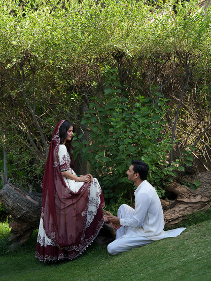 Bin Ilyas | Mausam Summer 26 | 501 - Luxury Dress - available at Maria Faisal in UK and USA.