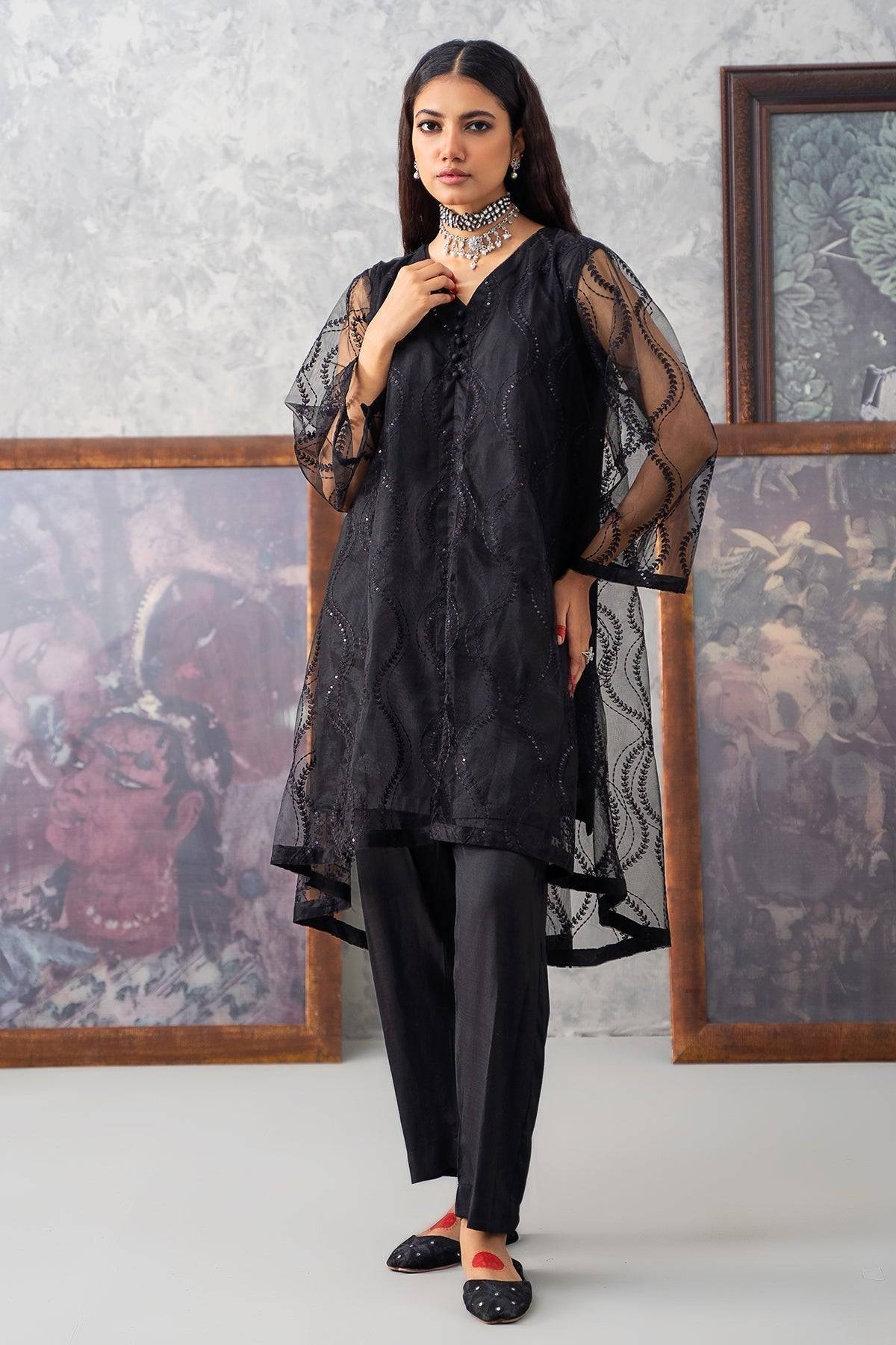 Charizma | Festive Pret | CMA-3-256 (BLACK) by Maria Faisal - Registered Vendor of : Charizma - type : Ladies Clothes - 100% original wedding dresses