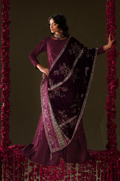 Iznik | Velvet 25 | IV-68 Embroidered Velvet - Formal Dress - available at Maria Faisal in UK and USA.
