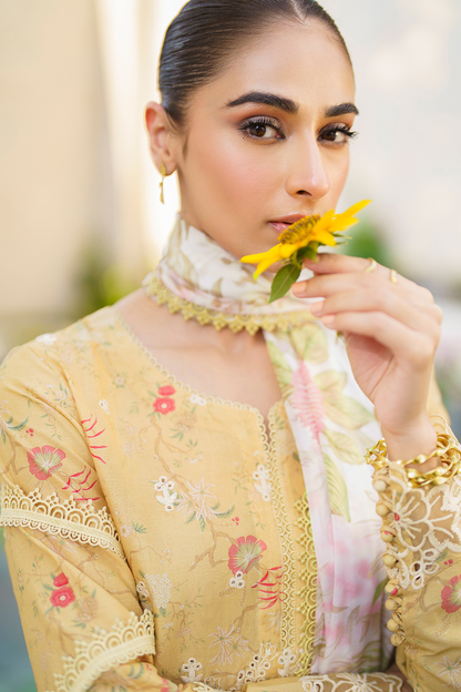 Iznik | Festive lawn 24 | SFL-09 - Designer Dress with Intricate embroidery and embellishments. Shop elegent wedding dress at Maria Faisal.