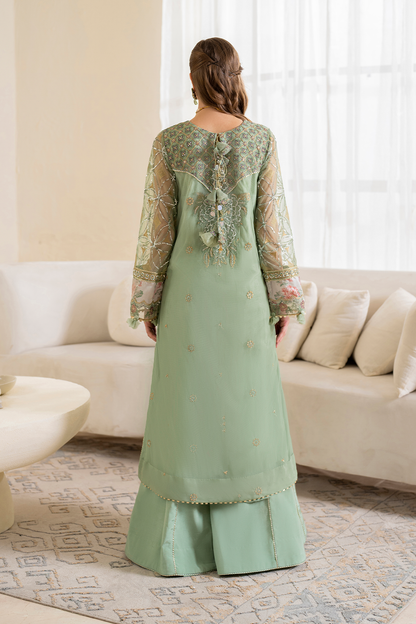 Iznik | Chinnon Chiffon | CC-41 Embroidered Net - Ladies Clothes - Maria Faisal