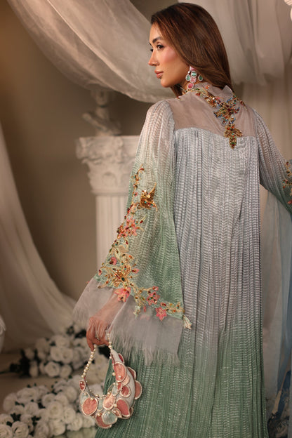 Musferah Saad | Casa Blance |Glacial Ombre - Bridal Dress - available at Maria Faisal in UK and USA.