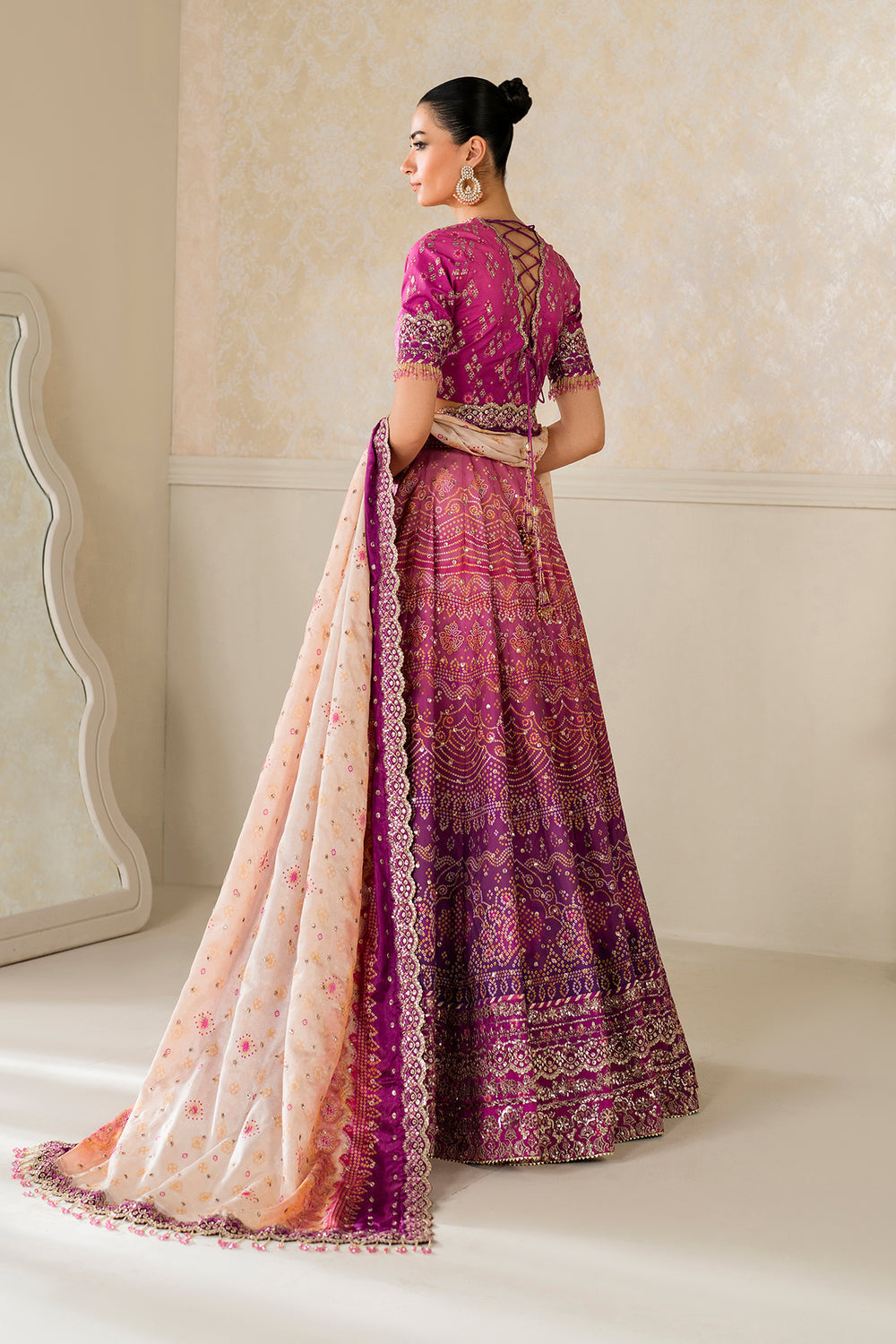 Baroque | Formals Collection | EMBROIDERED SILK UF-4163 - Formal Dress - available at Maria Faisal in UK and USA.