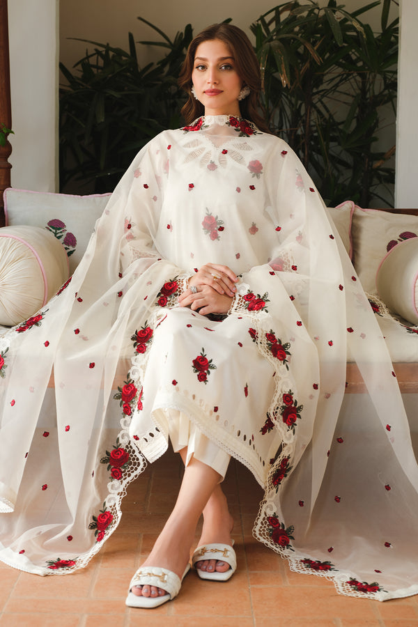 Baroque | Luxury Pret 24 | LAWN UF-647 - Designer Dress with Intricate embroidery and embellishments. Shop elegent wedding dress at Maria Faisal.