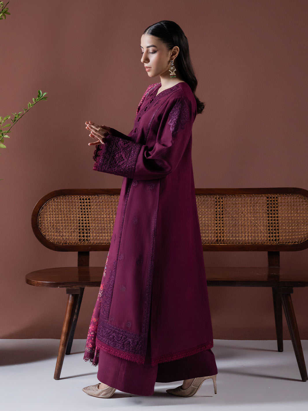 Faiza Faisal | Winter Edit 2024 | EMBER - Designer Dress with Intricate embroidery and embellishments. Shop elegent wedding dress at Maria Faisal.